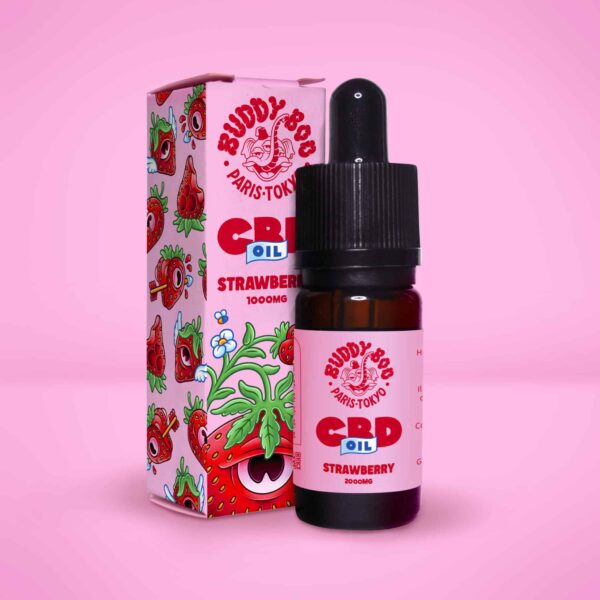 Huile CBD sans THC Fraise