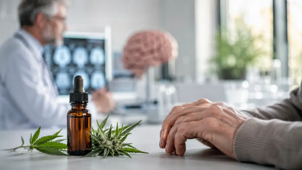 CBD Parkinson – huile de CBD et consultation médicale dans un contexte de recherche sur Parkinson
