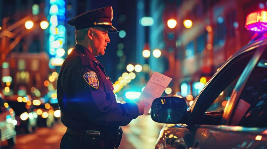 Un contrôle routier de nuit visant à vérifier combien de temps un conducteur reste positif au CBD après consommation.