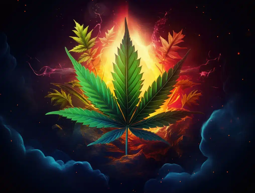 Feuille de cannabis symbolisant l’arnaque CBD sans THC – Buddy Boo