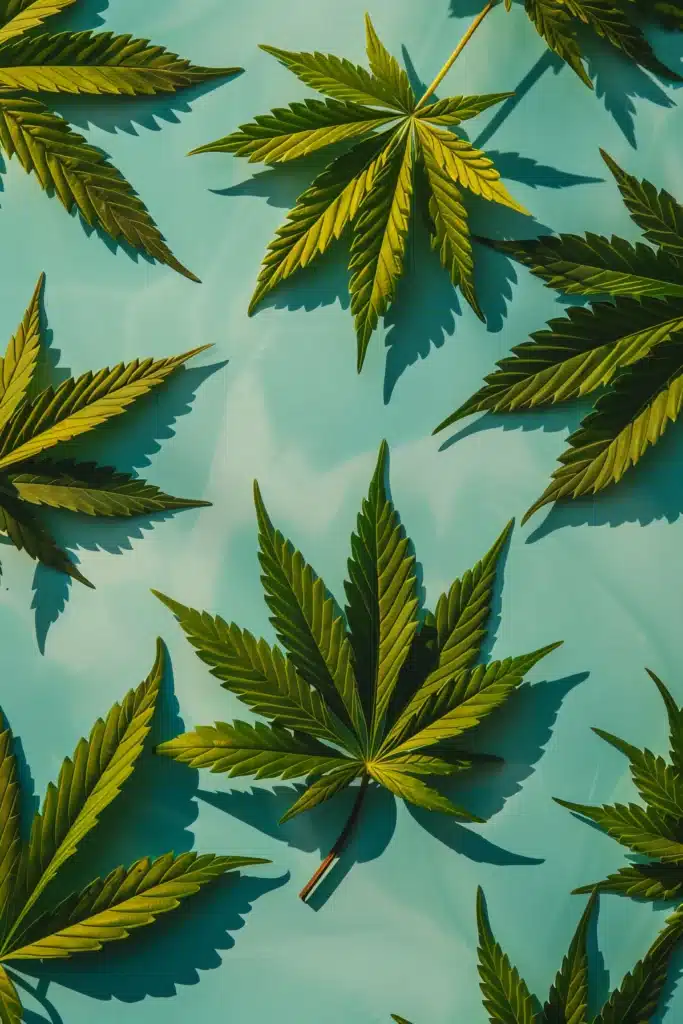 Feuille de chanvre Buddy Boo symbolisant le HPC sans THC, légal et sans risque de tests salivaires.