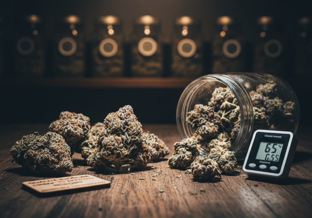 Fleurs de CBD sabs THC Buddy Boo - le résultat d'un Curing CBD sans THC réussi