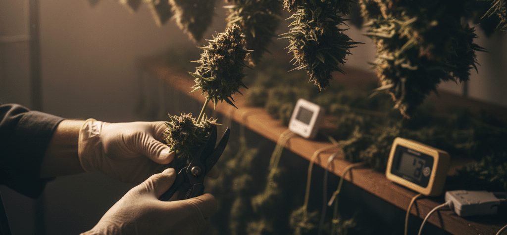 Préparation des fleurs pour le Curing CBD chez BUDDY BOO
