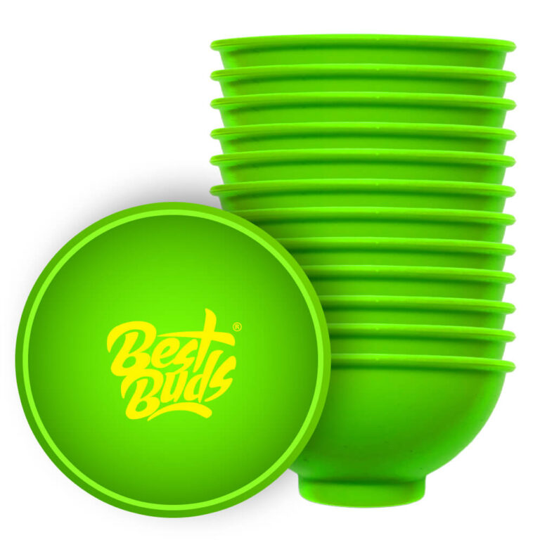 best buds silicone bowl green yellow logo