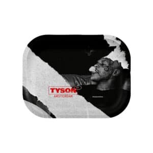 Plateau à rouler Tyson 2.0 Relax Mike 18 x 14cm en métal noir, accessoire BUDDY BOO inspiré de Mike Tyson