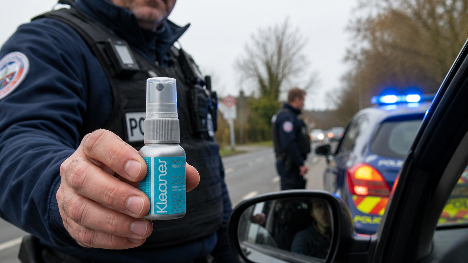 Spray Kleaner présenté lors d’un contrôle de police
