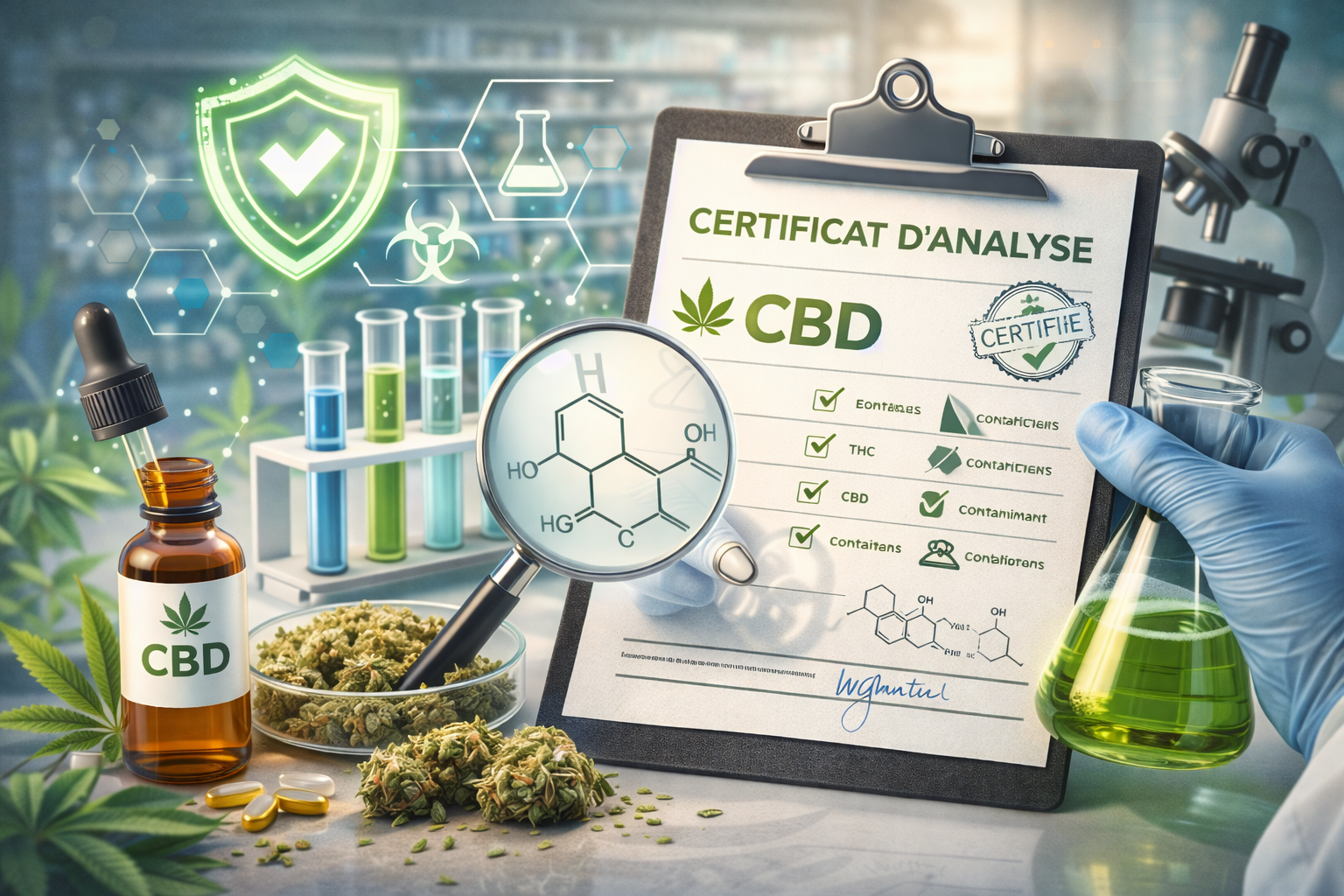 certificat analyse CBD