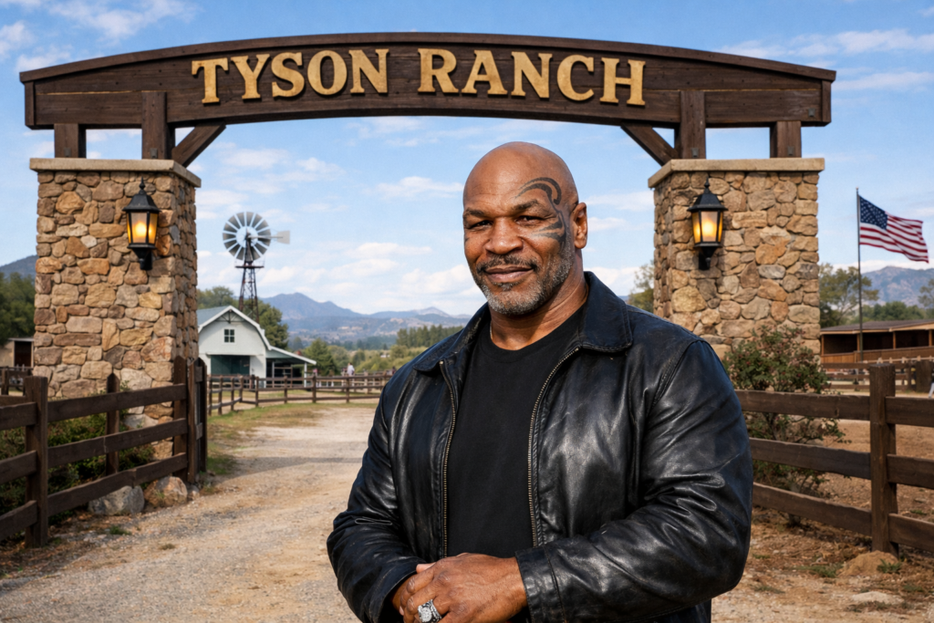 Entrée emblématique de Tyson Ranch, lieu iconique du cannabis premium, référence internationale du bien-être – sélection BUDDY BOO