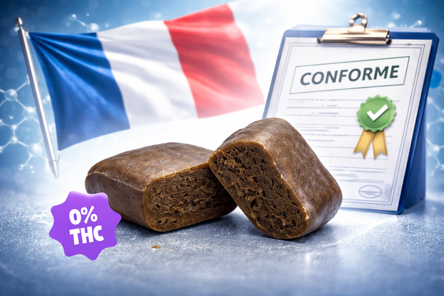 Résine HPC sans THC conforme à la loi française proposée par BUDDY BOO
