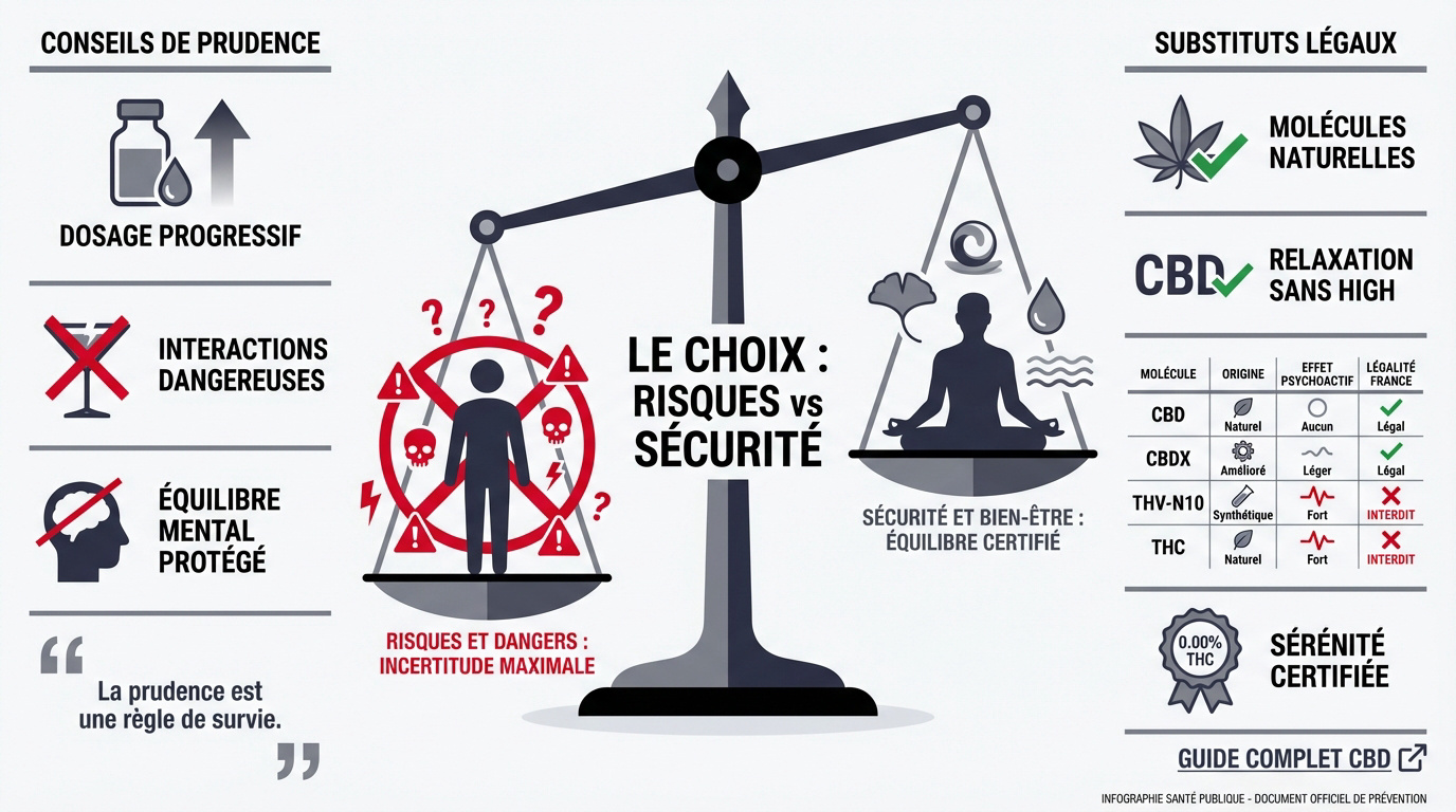 Comparaison entre les risques des cannabinoïdes de synthèse et la sécurité du CBD naturel