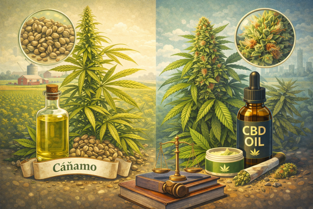 diferencia cáñamo marihuana